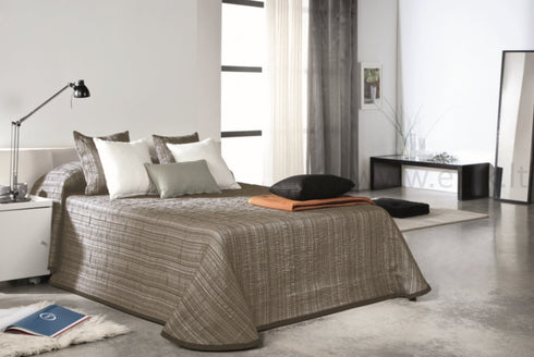 Dvipusė lovatiesė "Betwin Brown Sand", ruda-smėlinė